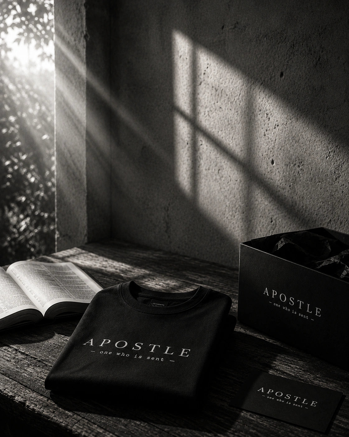Person wearing APOSTLE apparel